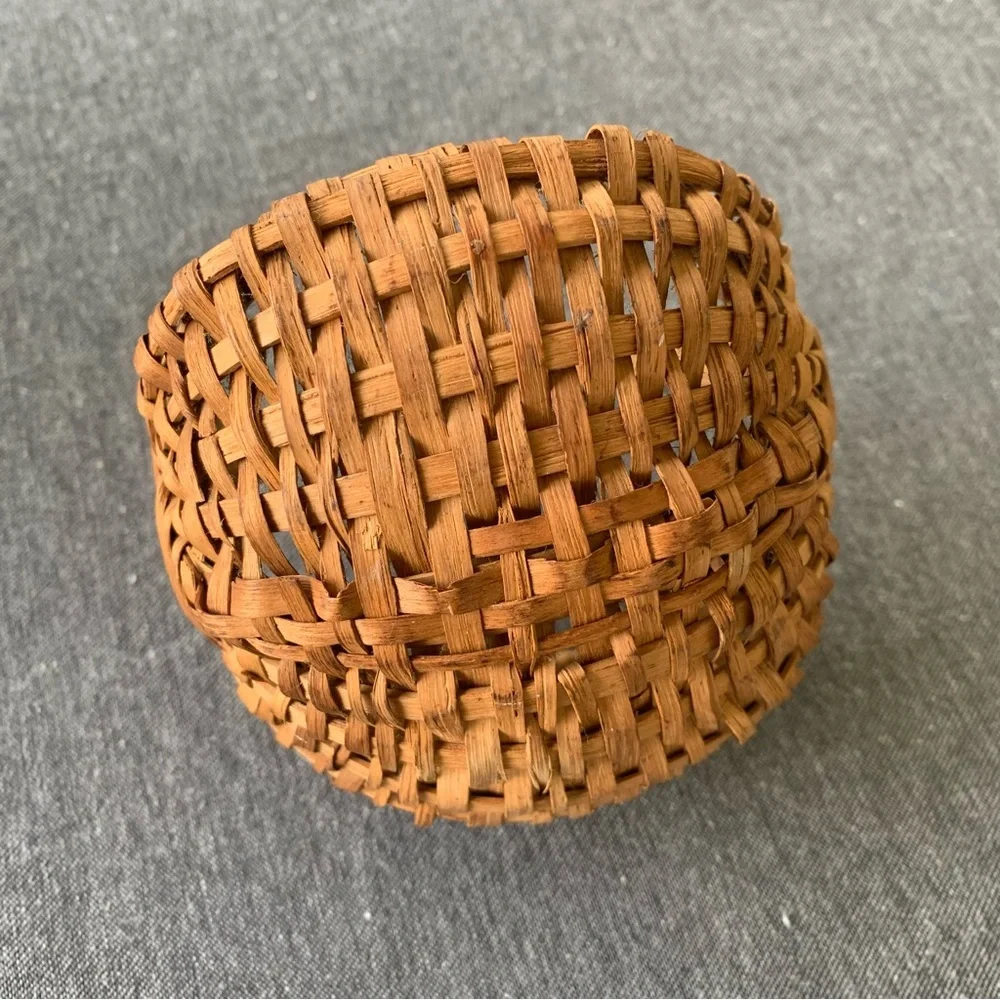 Splint Oak Basket Antique Primitive Fruit Gathering Farmhouse Farm Split